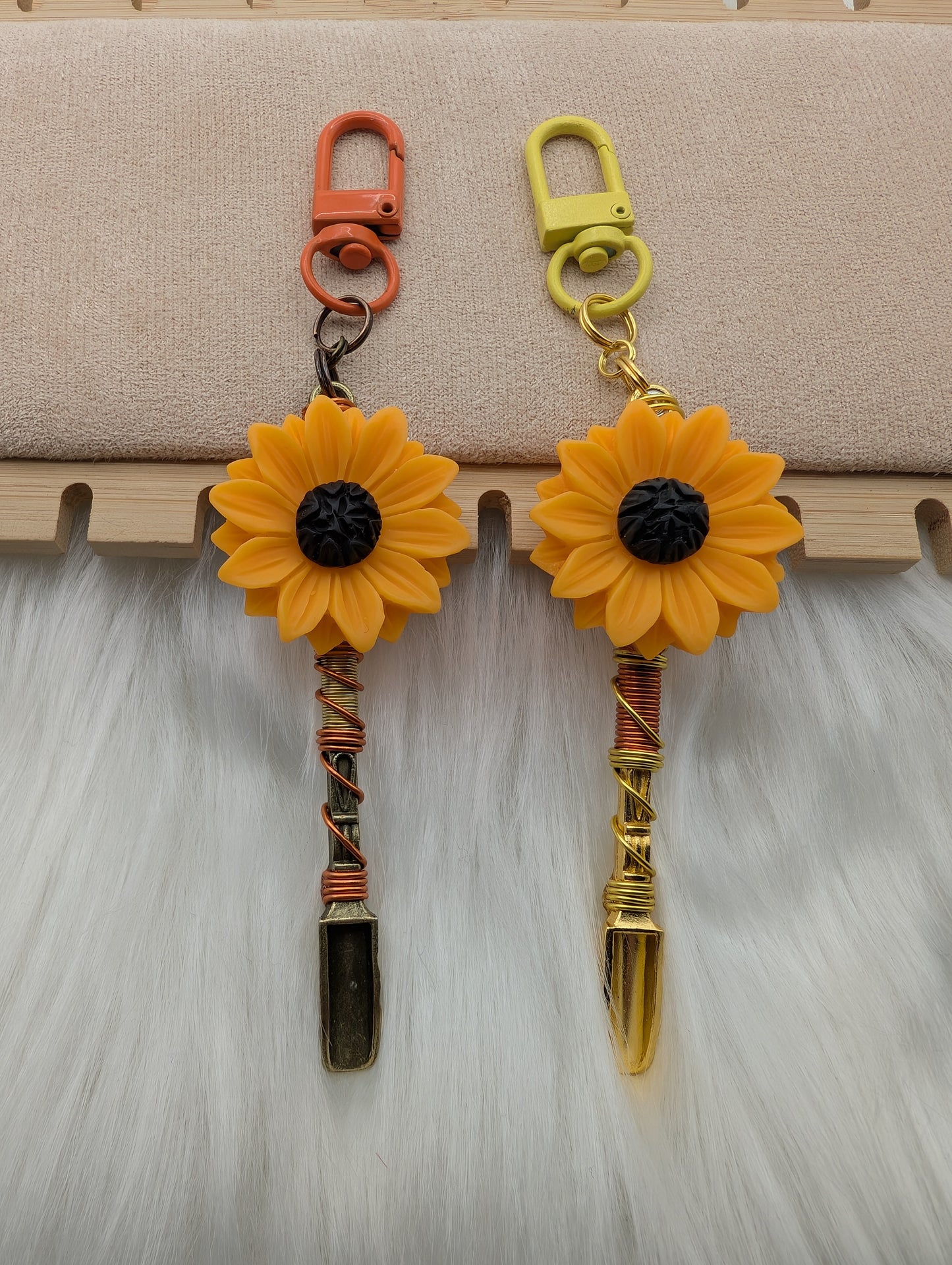 Sunflower Wire Wrapped Mini Spoons