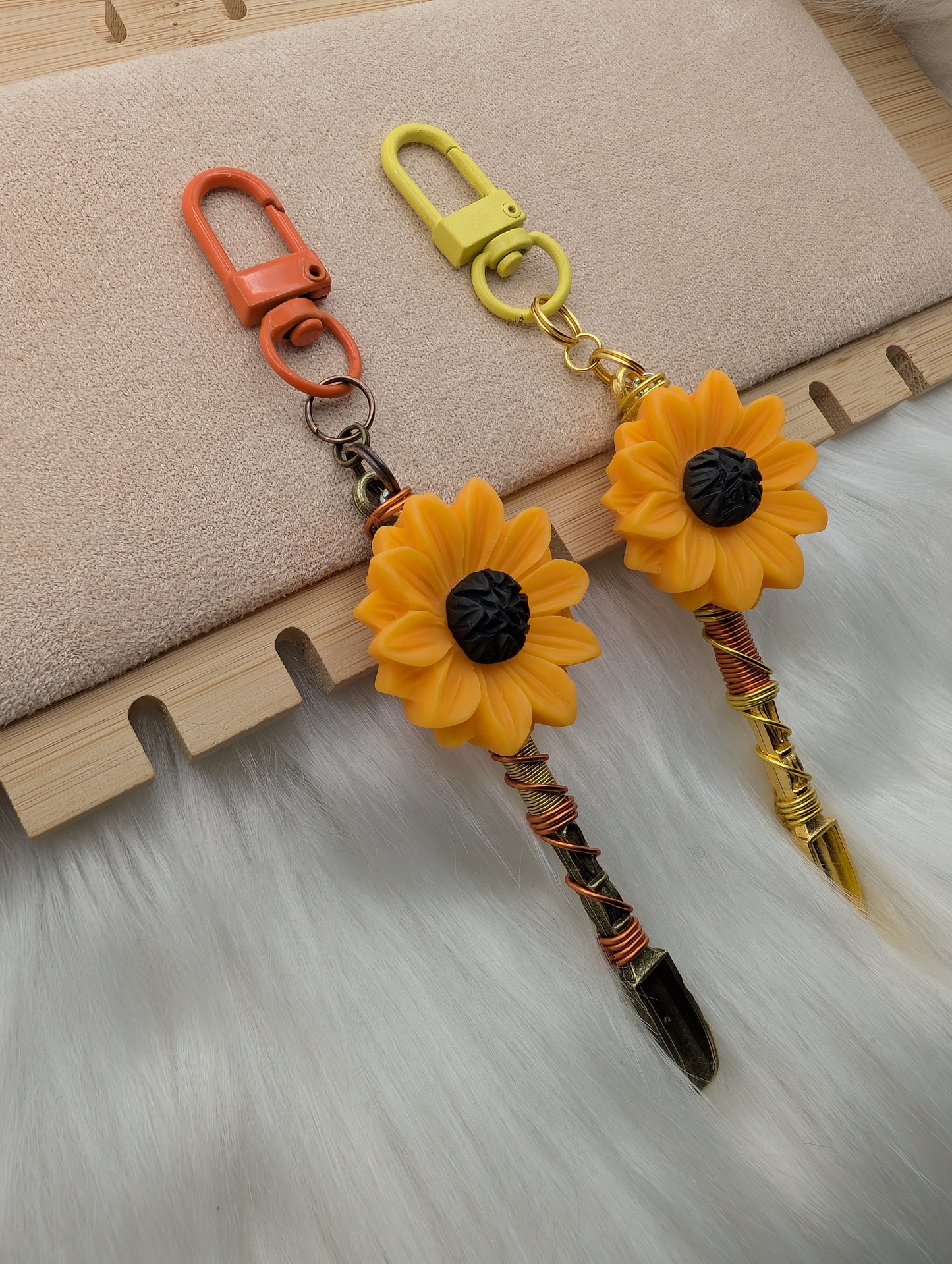 Sunflower Wire Wrapped Mini Spoons