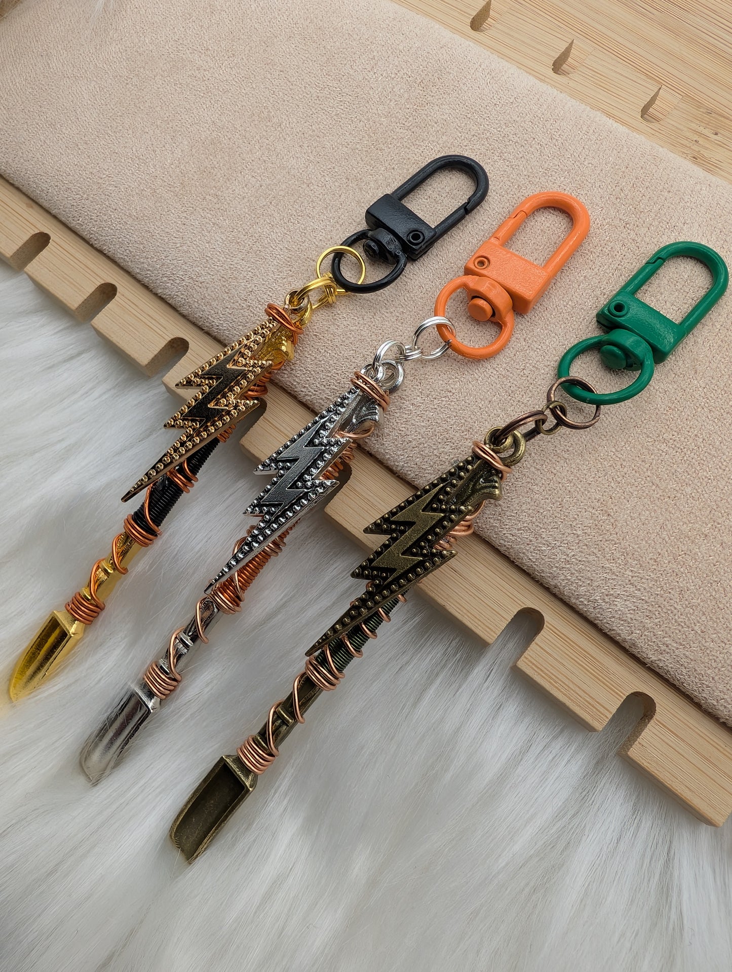 Lightning Bolt Wire Wrapped Mini Spoons