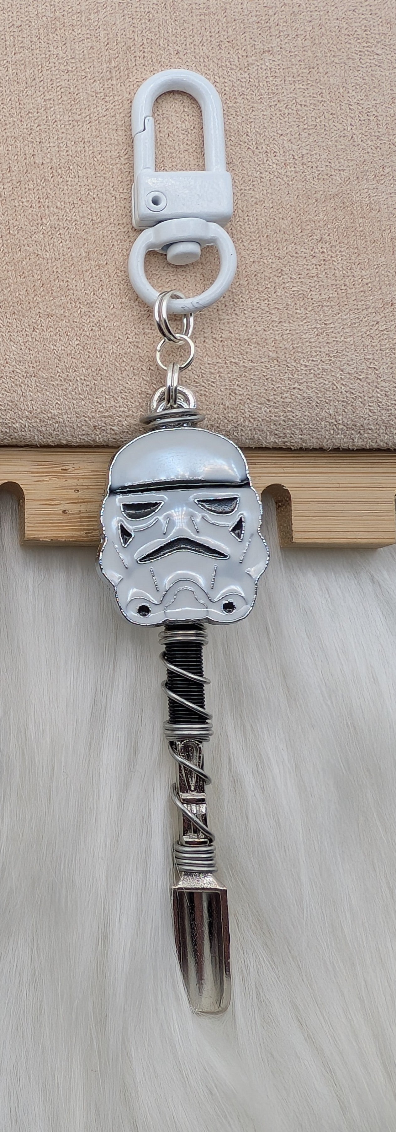 Space Soldier Helmet Wire Wrapped Mini Spoon