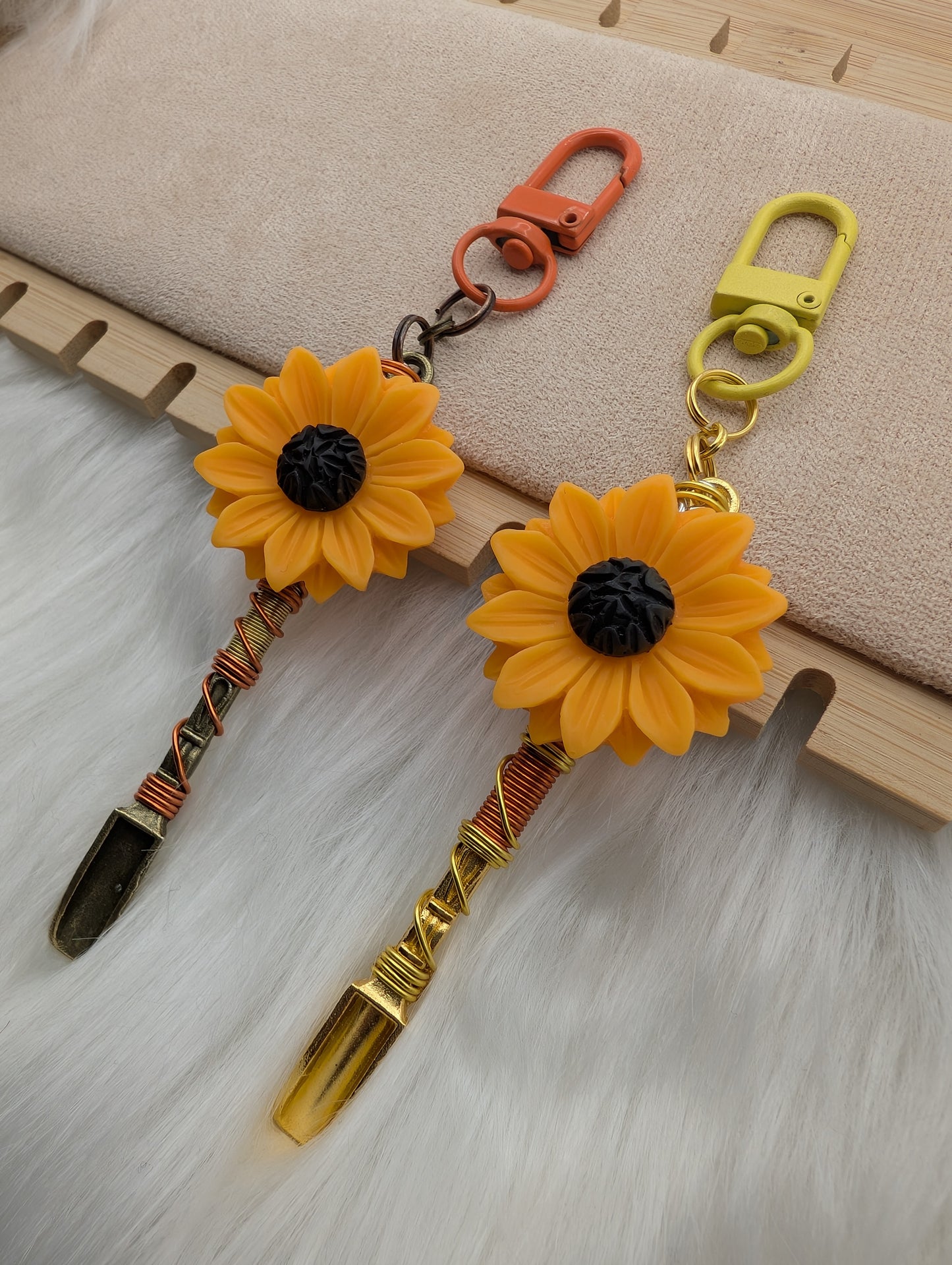 Sunflower Wire Wrapped Mini Spoons