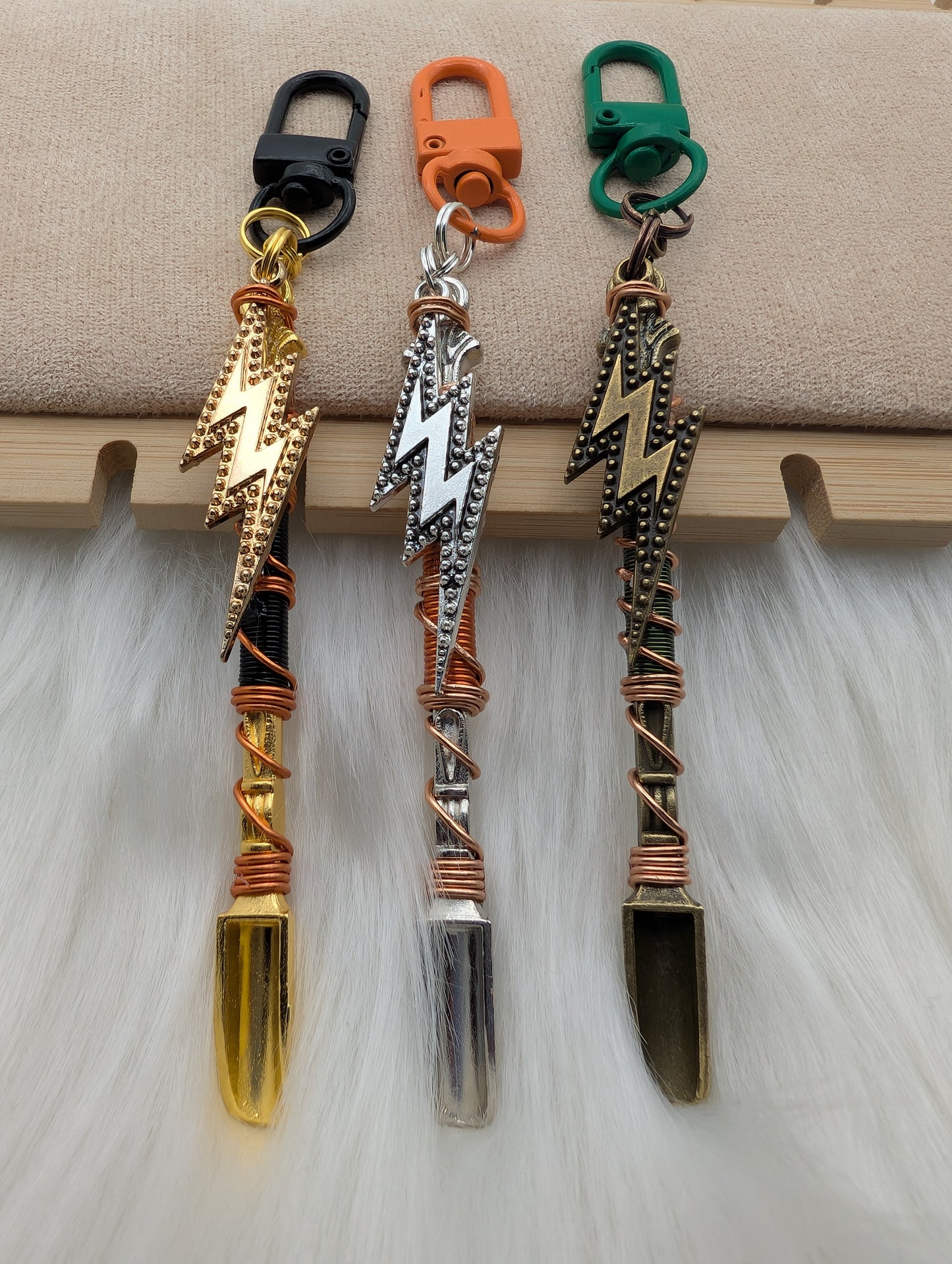 Lightning Bolt Wire Wrapped Mini Spoons