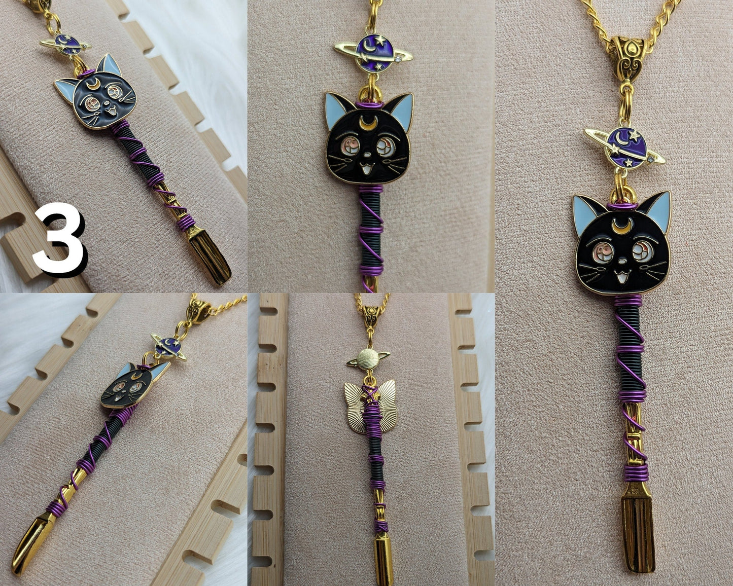 Detachable Moon Cat Wire Wrapped Little Spoons - Groove Spoons