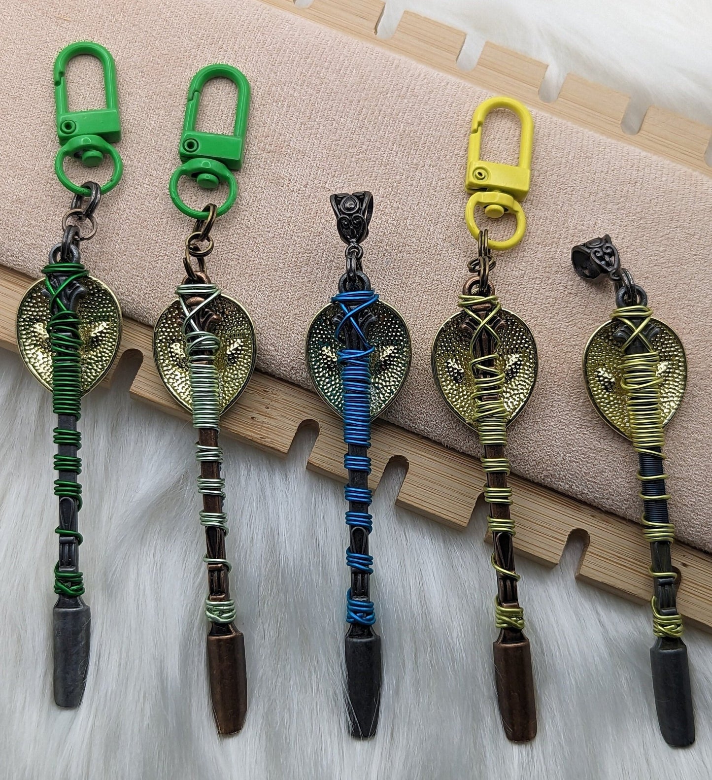 Jeweled Alien Wire Wrapped Mini Spoons - Groove Spoons
