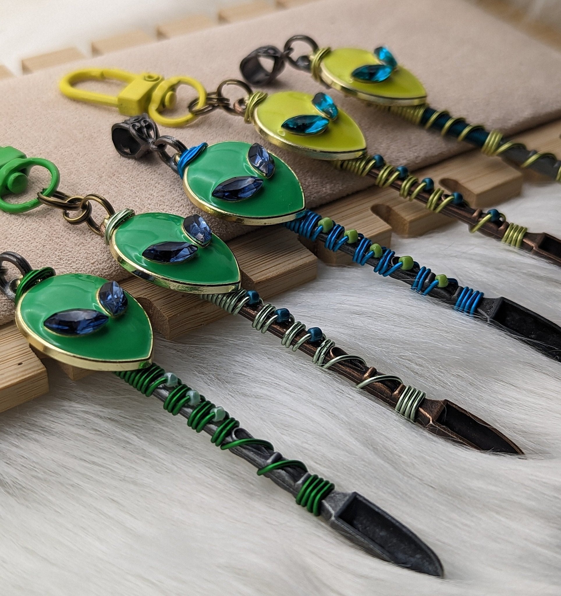 Jeweled Alien Wire Wrapped Mini Spoons - Groove Spoons