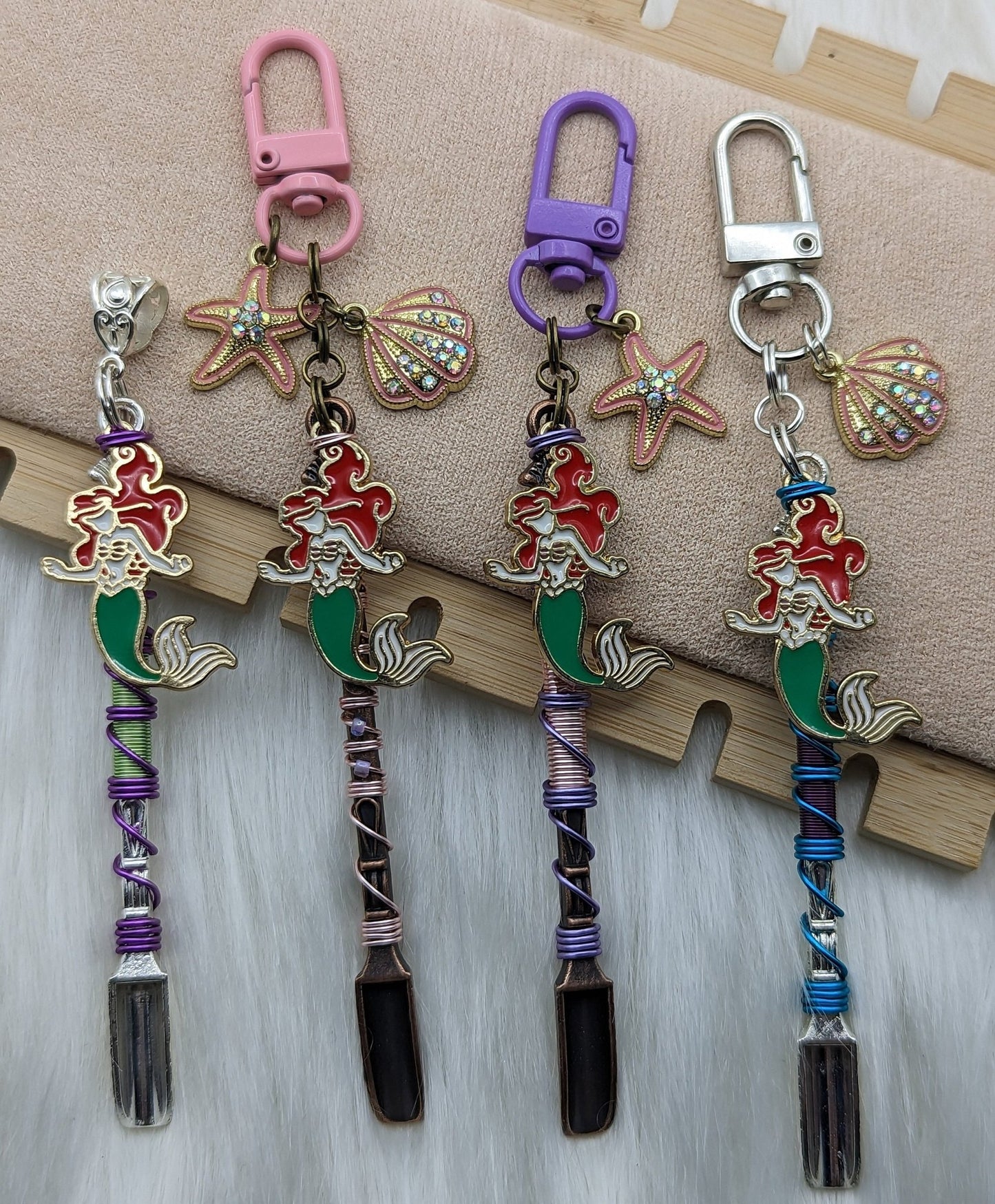 Mermaid Mini Spoon Keychains and Necklace - Groove Spoons