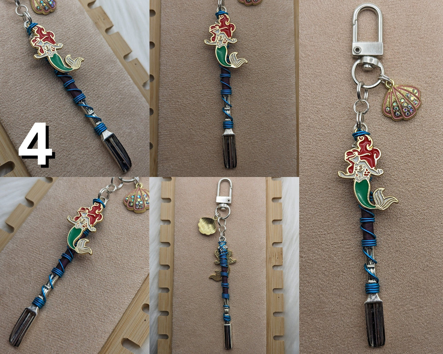 Mermaid Mini Spoon Keychains and Necklace - Groove Spoons