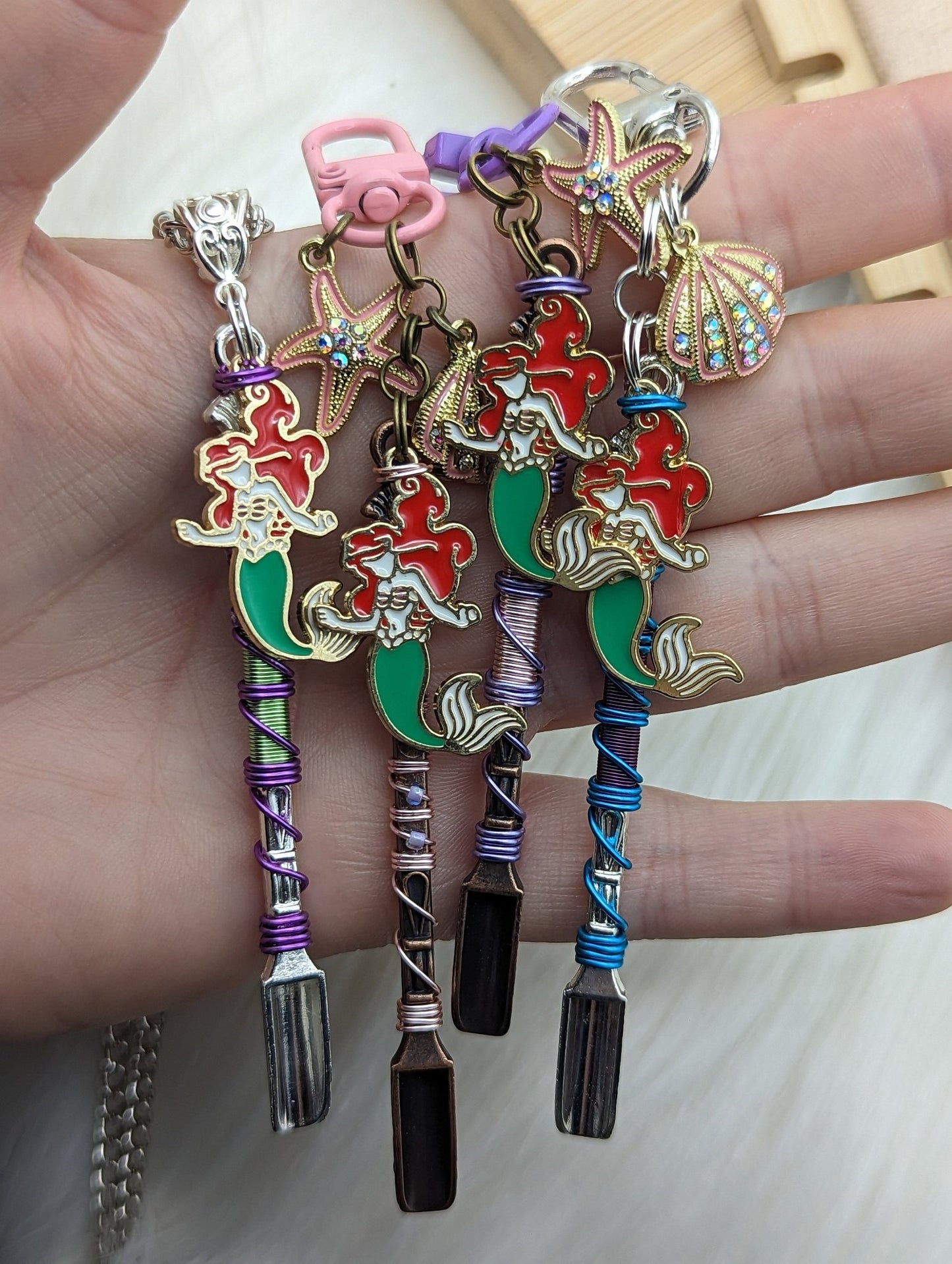 Mermaid Mini Spoon Keychains and Necklace - Groove Spoons