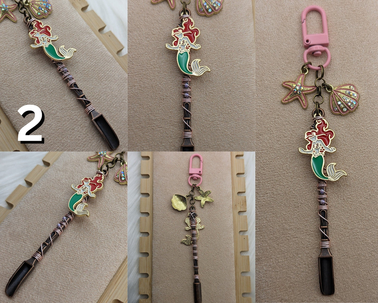 Mermaid Mini Spoon Keychains and Necklace - Groove Spoons