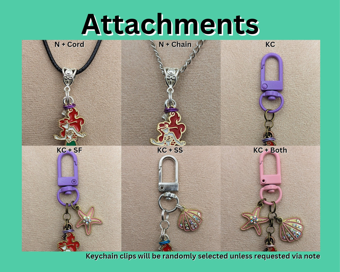 Mermaid Mini Spoon Keychains and Necklace - Groove Spoons