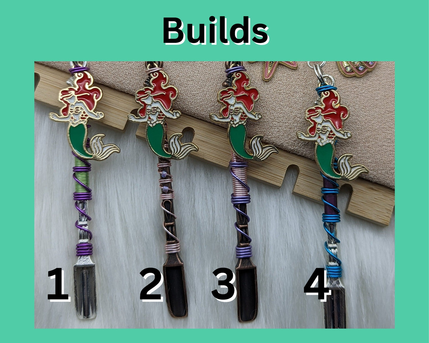 Mermaid Mini Spoon Keychains and Necklace - Groove Spoons