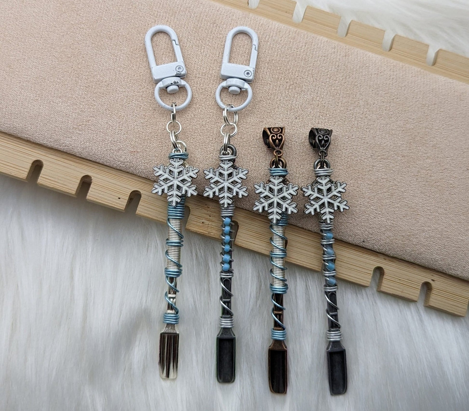 Snowflake Wire Wrapped Mini Spoons - Groove Spoons