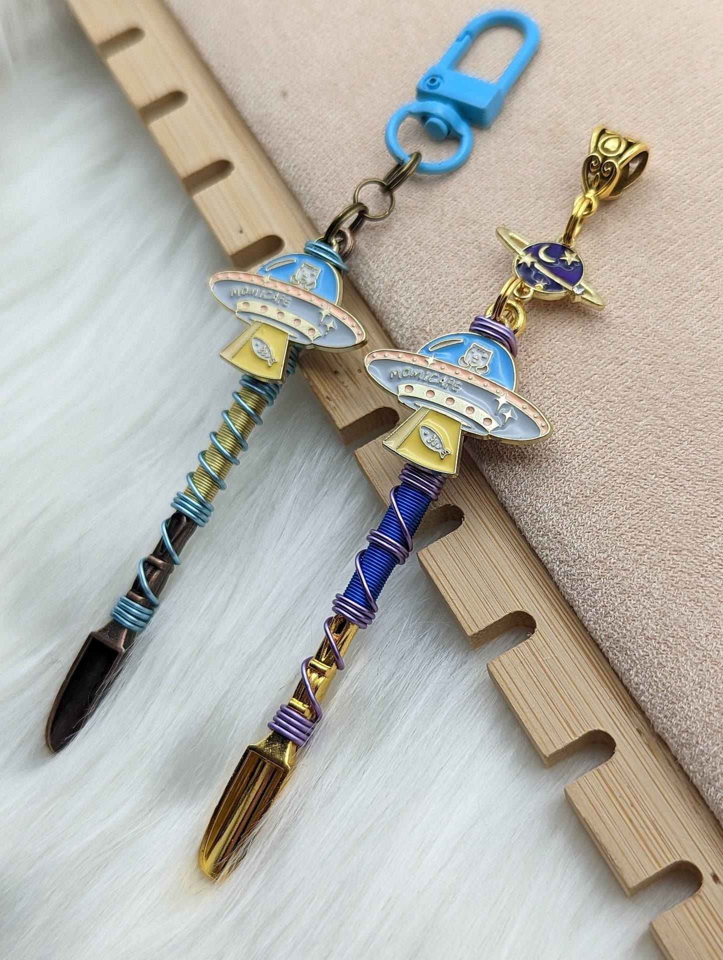 Space Kitty Wire Wrapped Mini Spoon Necklaces - Groove Spoons