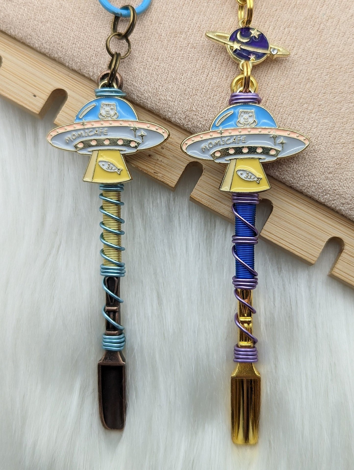 Space Kitty Wire Wrapped Mini Spoon Necklaces - Groove Spoons