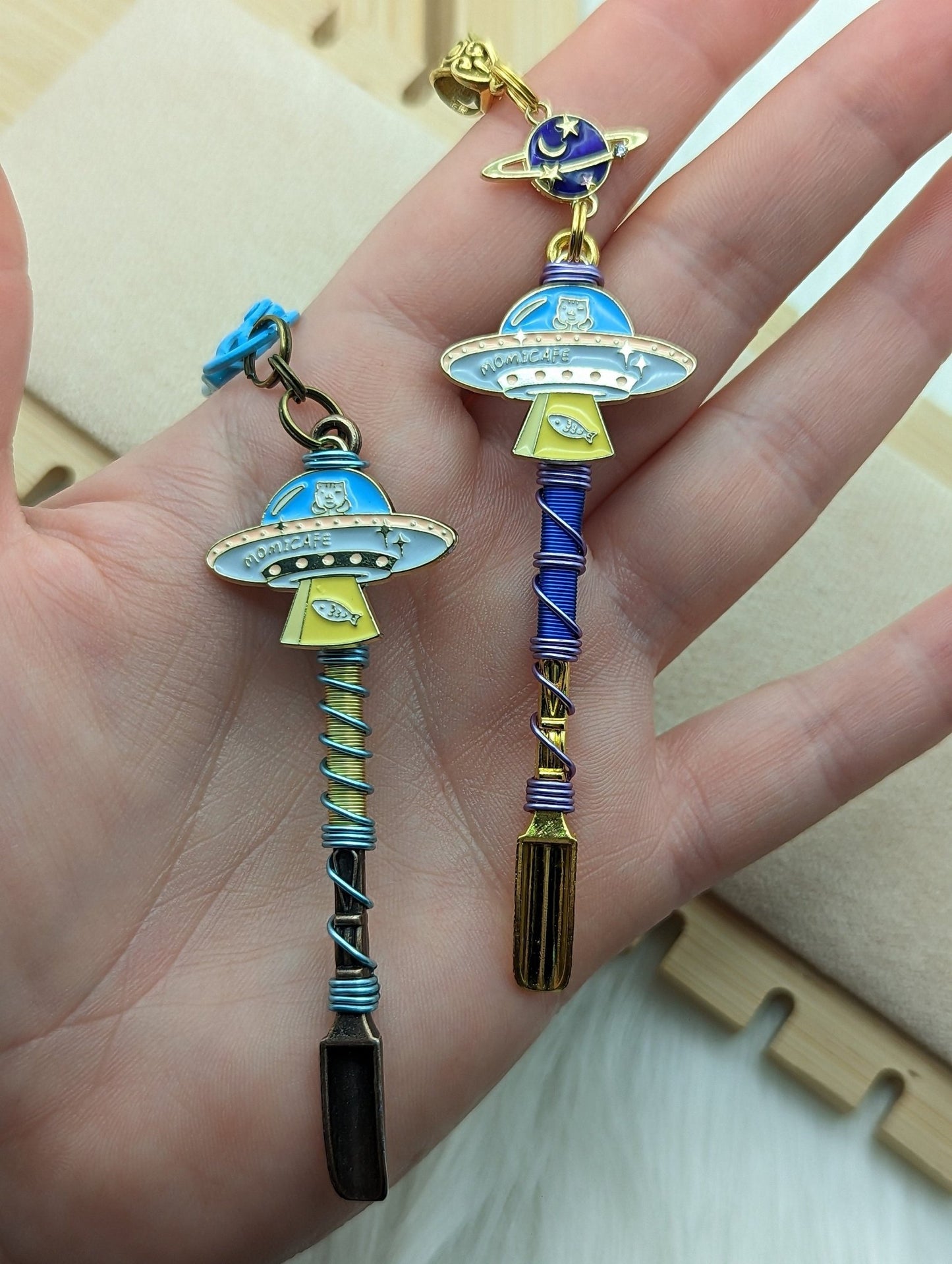 Space Kitty Wire Wrapped Mini Spoon Necklaces - Groove Spoons