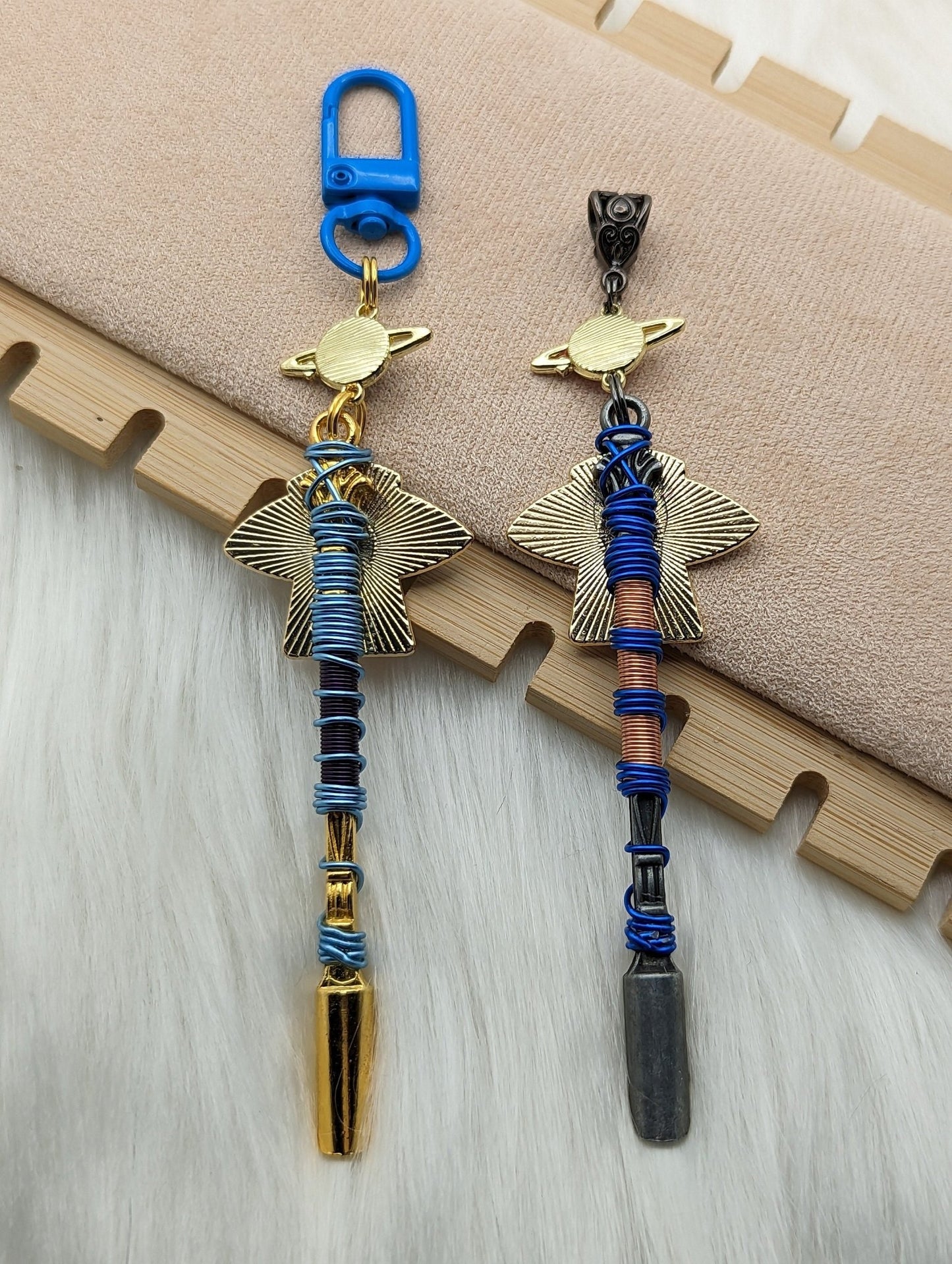UFO Wire Wrapped Mini Spoon Necklaces and Keychains - Groove Spoons