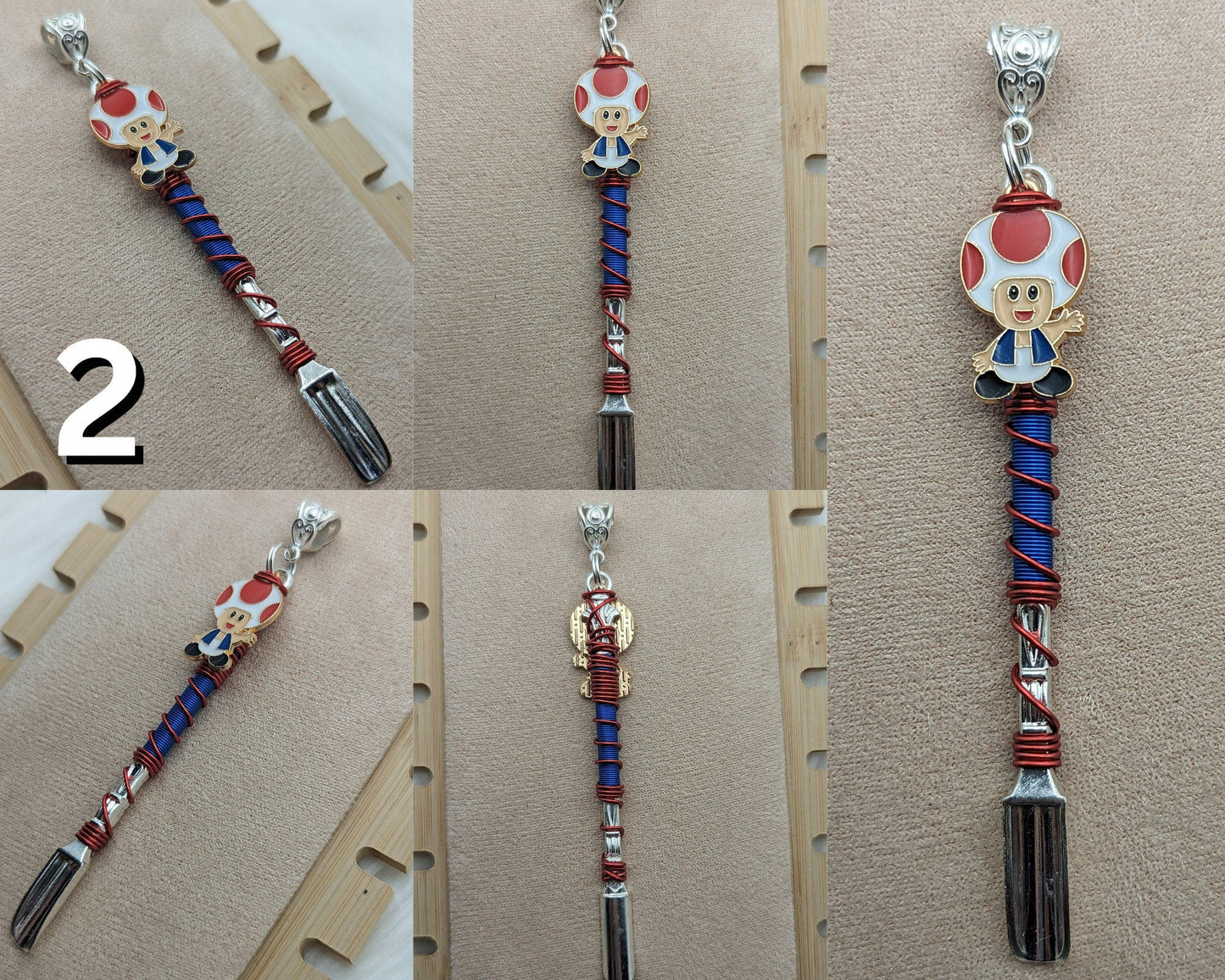 Video Game Mushroom Hat Wire Wrapped Mini Spoons - Groove Spoons