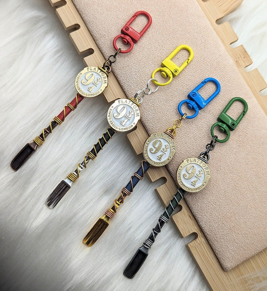 Wizard Themed Wire Wrapped Mini Spoon Necklaces and Keychains - Groove Spoons