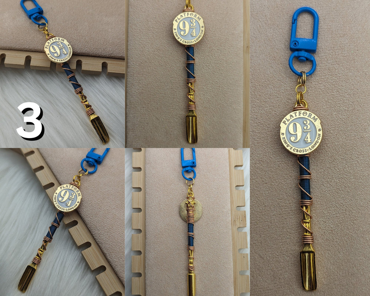 Wizard Themed Wire Wrapped Mini Spoon Necklaces and Keychains - Groove Spoons