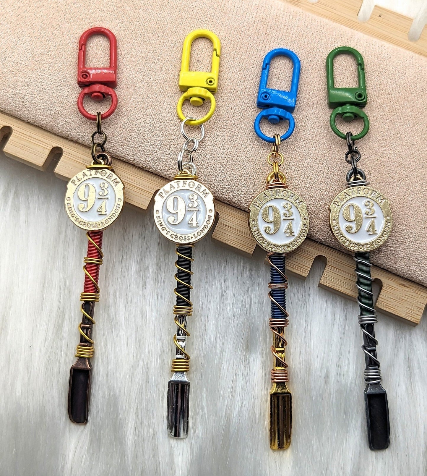Wizard Themed Wire Wrapped Mini Spoon Necklaces and Keychains - Groove Spoons