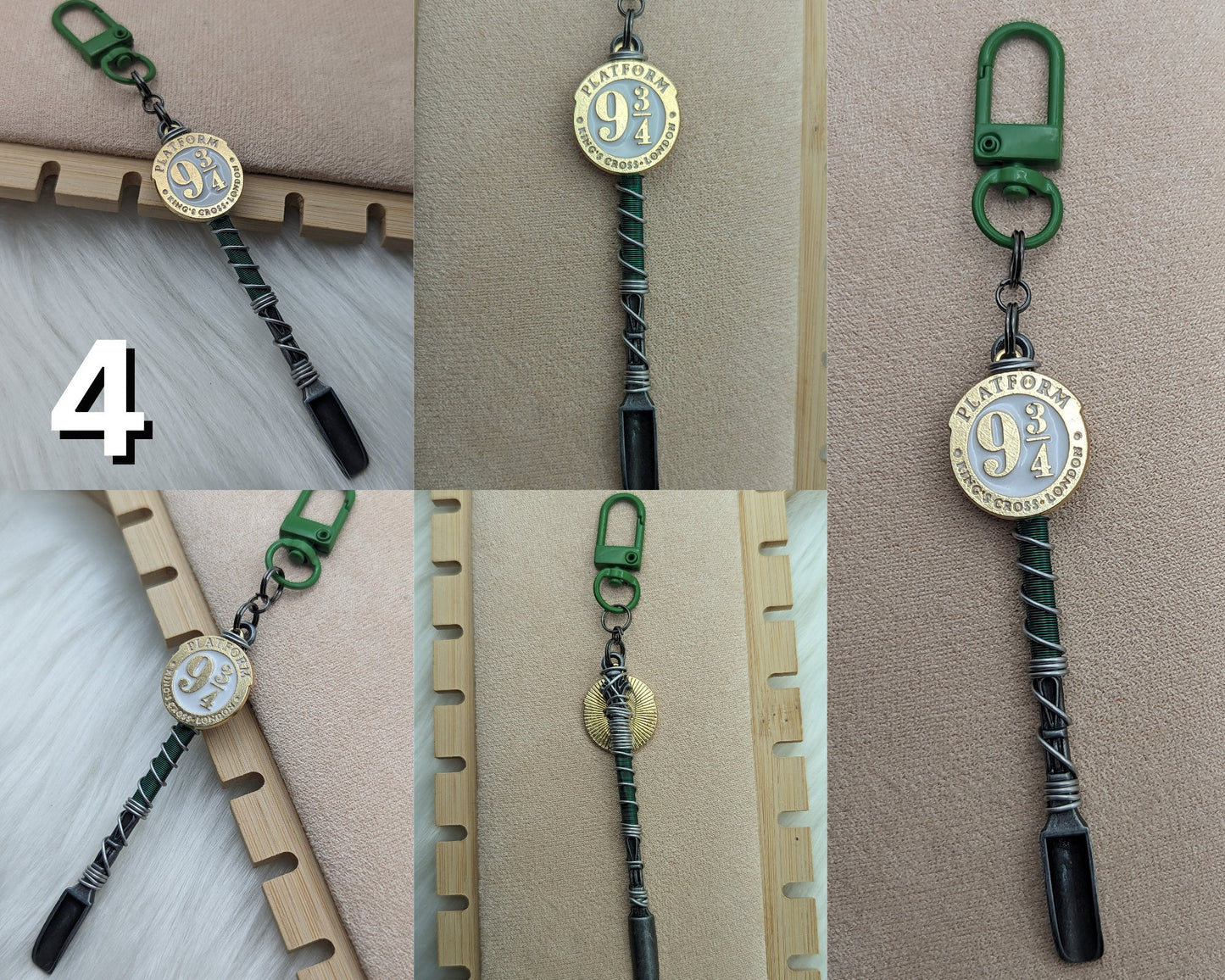 Wizard Themed Wire Wrapped Mini Spoon Necklaces and Keychains - Groove Spoons
