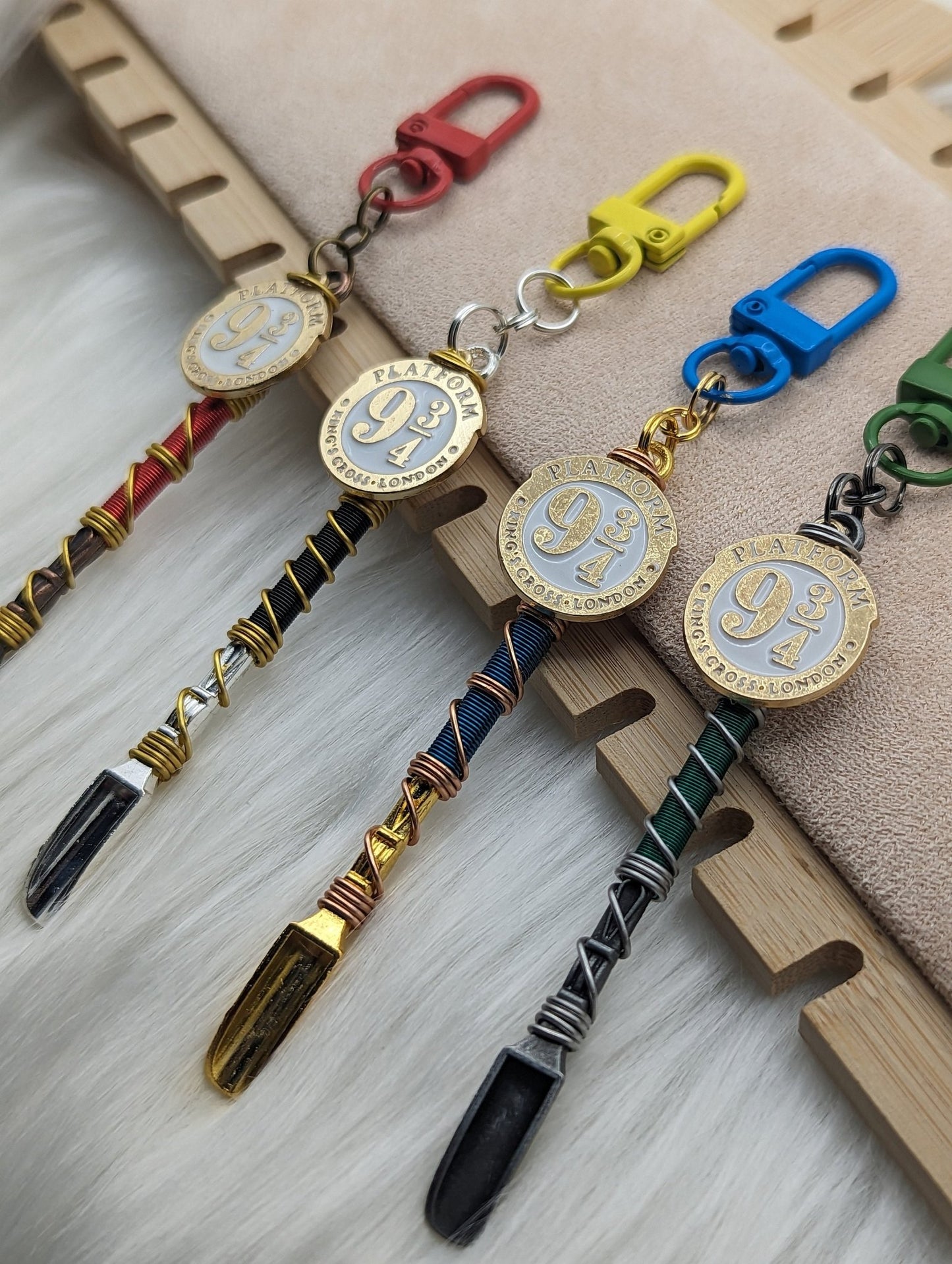 Wizard Themed Wire Wrapped Mini Spoon Necklaces and Keychains - Groove Spoons