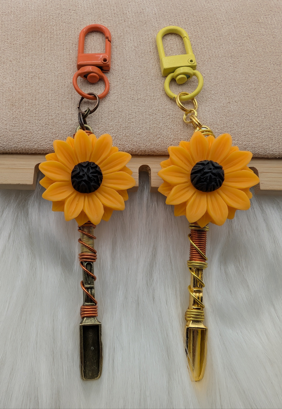 Sunflower Wire Wrapped Mini Spoons