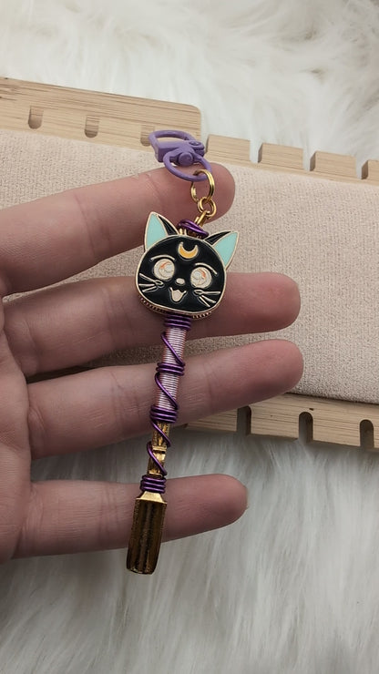 White and Black Kitty Double-Sided Mini Spoons