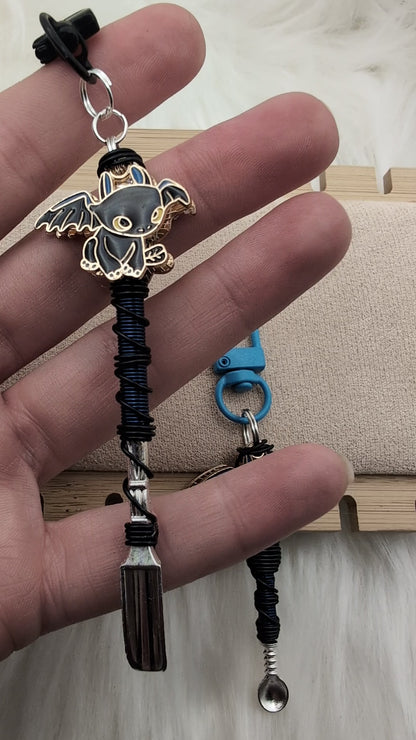 Dark and Light Dragon Double-Sided Wire Wrapped Spoon