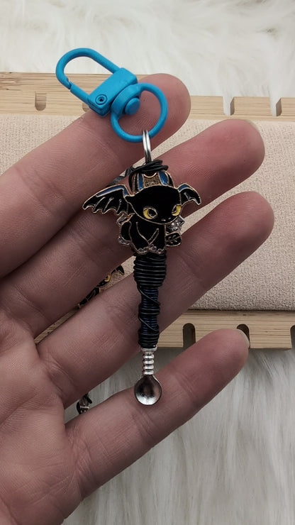 Dark and Light Dragon Double-Sided Wire Wrapped Spoon