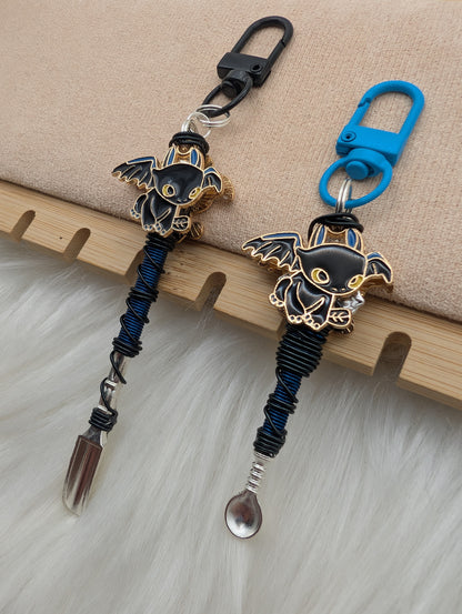 Dark and Light Dragon Double-Sided Wire Wrapped Spoon