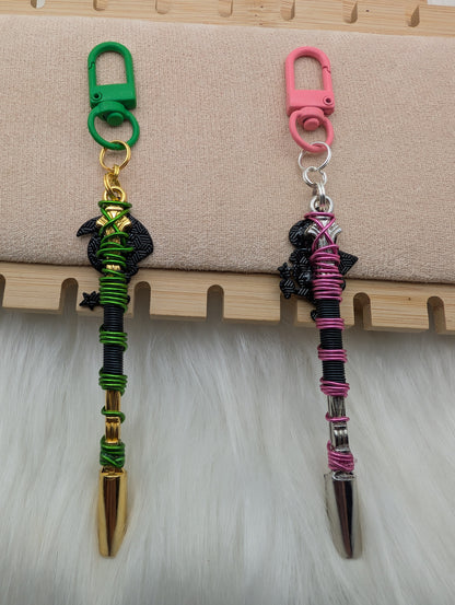 Pink and Green Cartoon Fairy Wire Wrapped Mini Spoons
