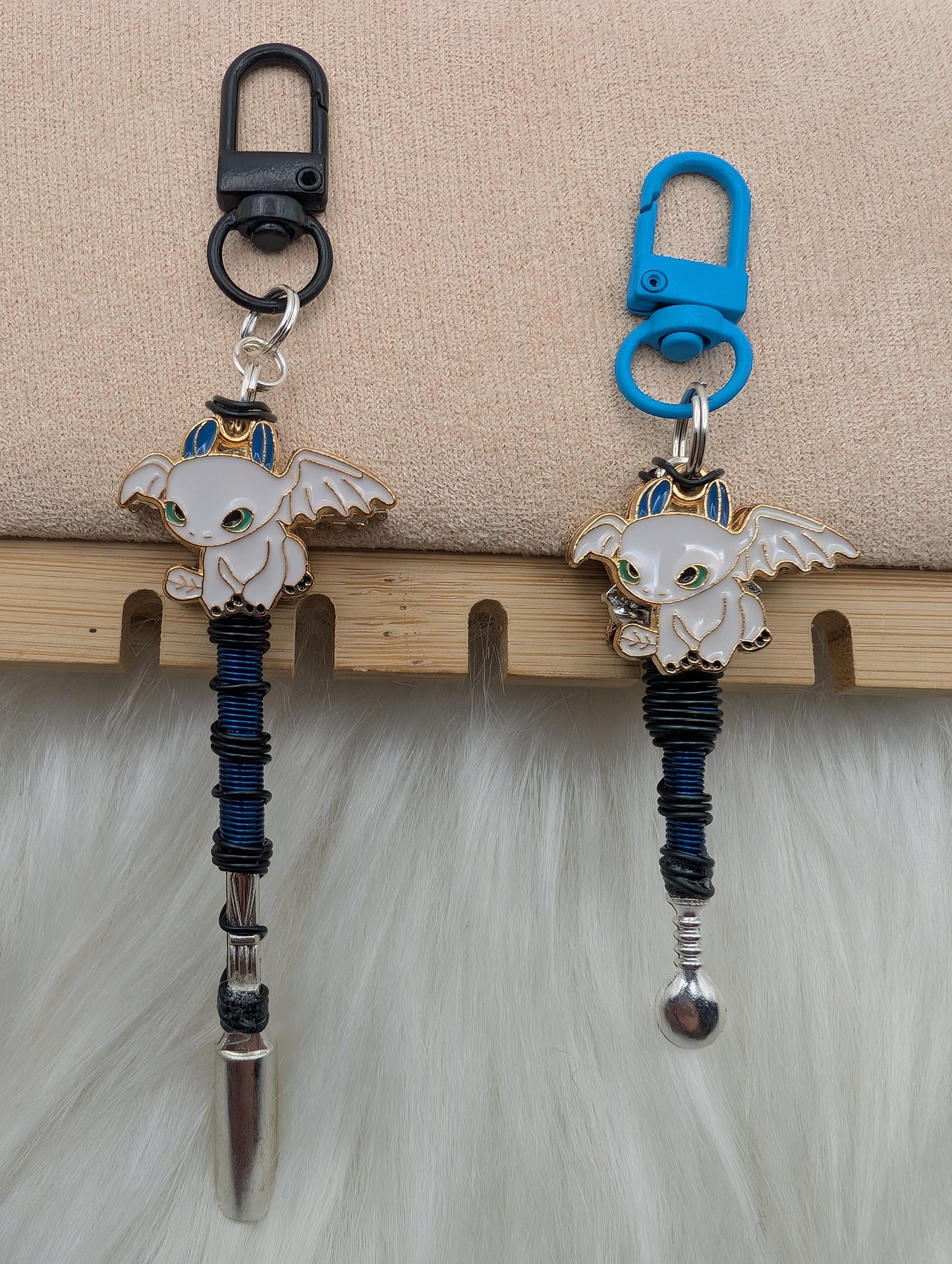 Dark and Light Dragon Double-Sided Wire Wrapped Spoon