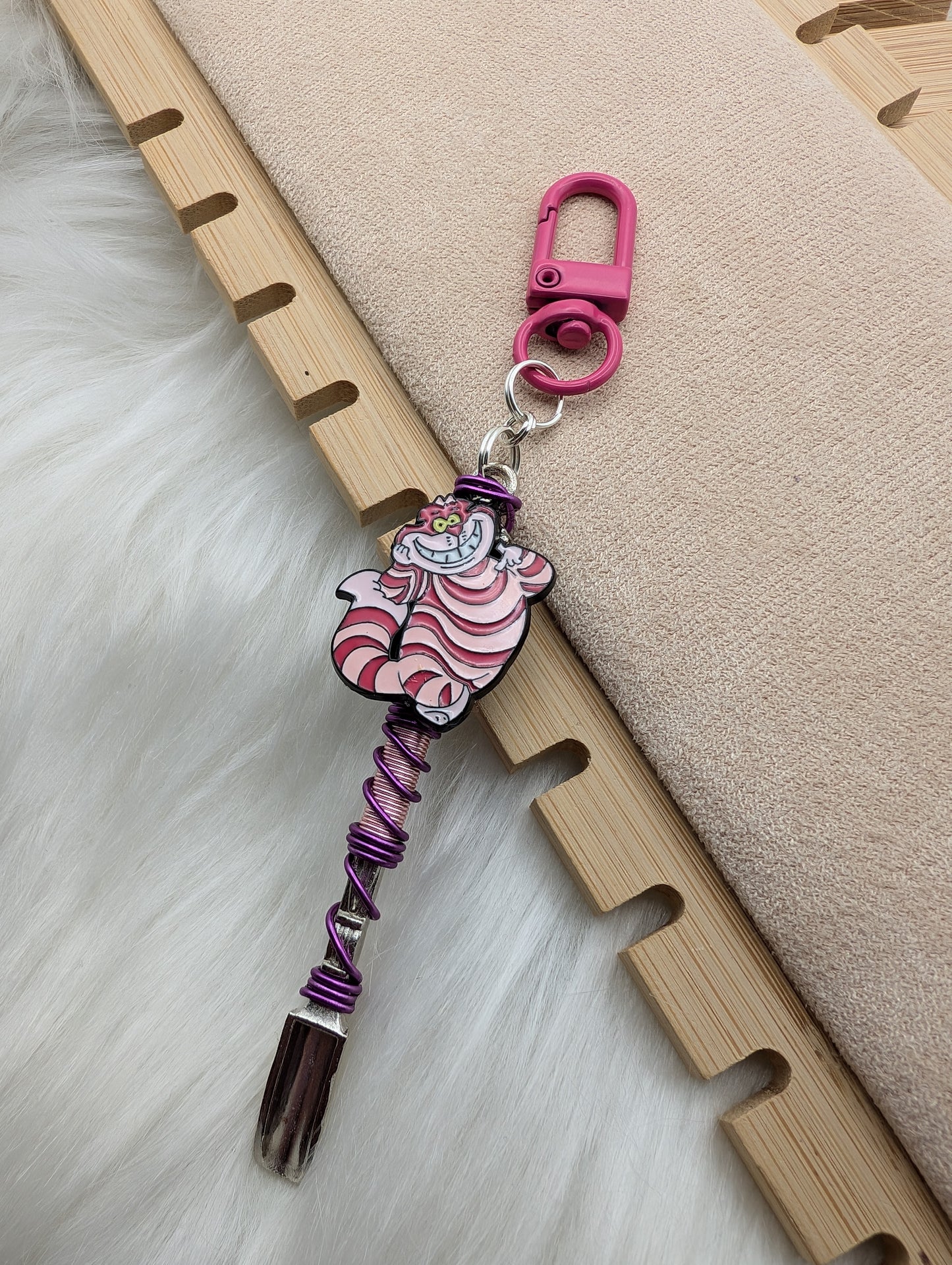 Pink and Purple Smiling Cat Mini Spoon