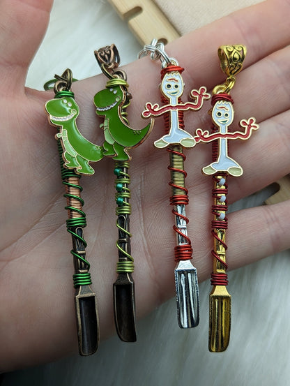 Cartoon Movie Mini Spoon Necklaces and Keychains - Groove Spoons