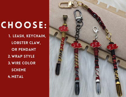 Customizable Red Cloud Mini Spoon Necklaces and Keychains - Groove Spoons