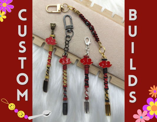 Customizable Red Cloud Mini Spoon Necklaces and Keychains - Groove Spoons