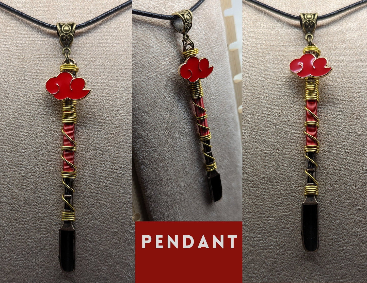 Customizable Red Cloud Mini Spoon Necklaces and Keychains - Groove Spoons