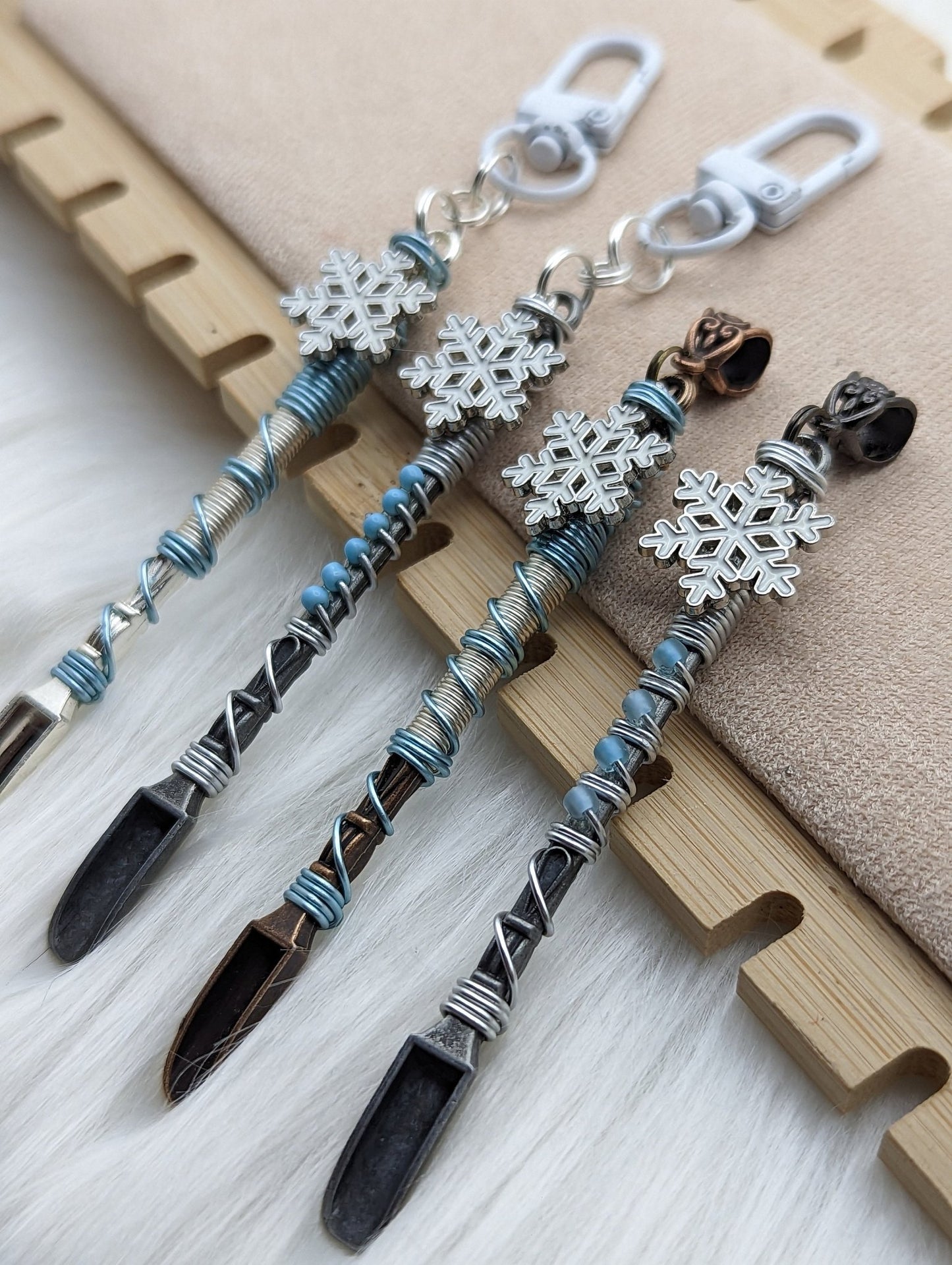 Snowflake Wire Wrapped Mini Spoons - Groove Spoons