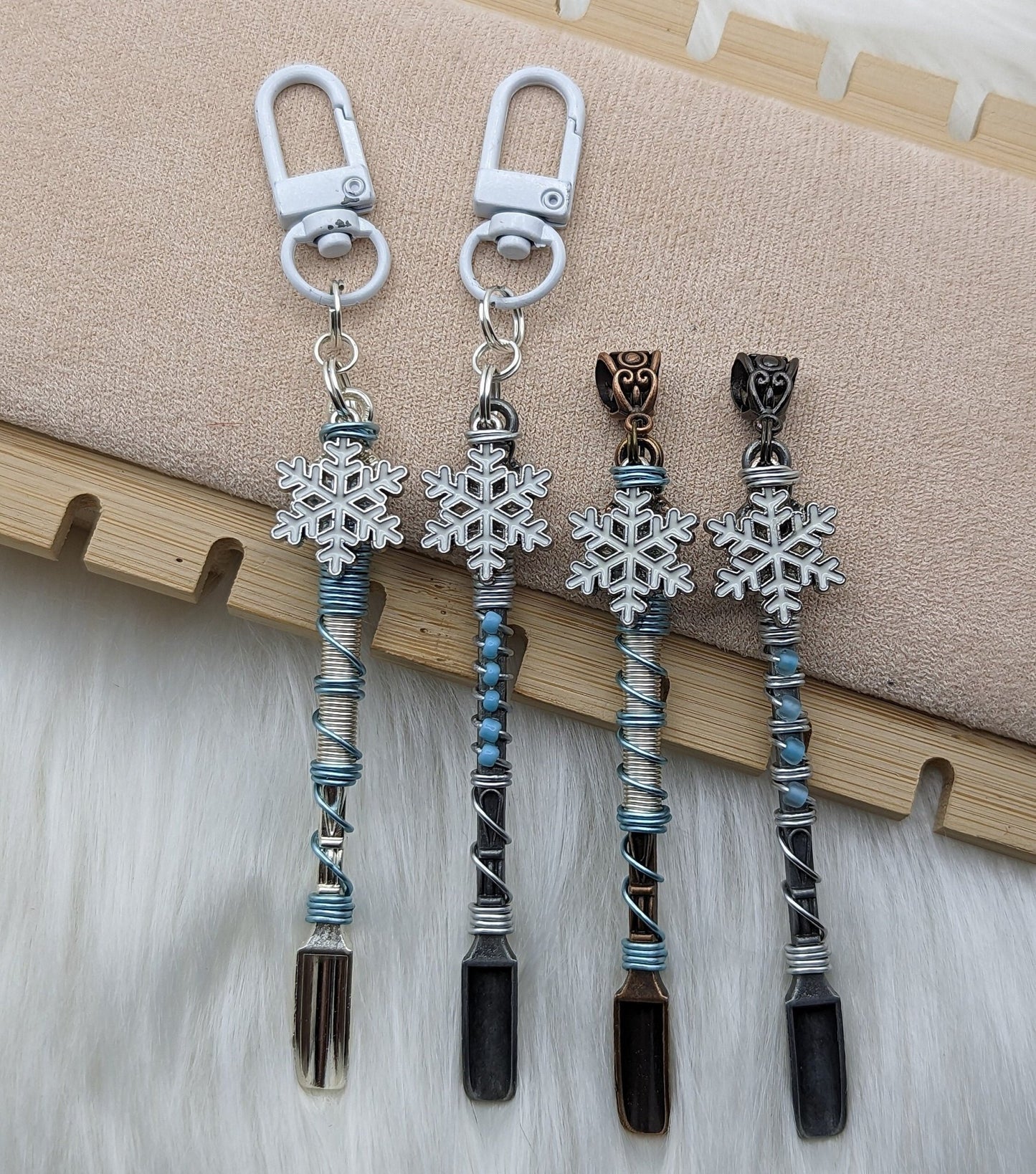 Snowflake Wire Wrapped Mini Spoons - Groove Spoons